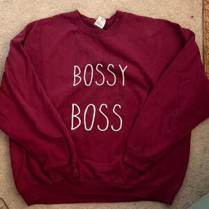 Gildan Burgundy Crewneck Sweater